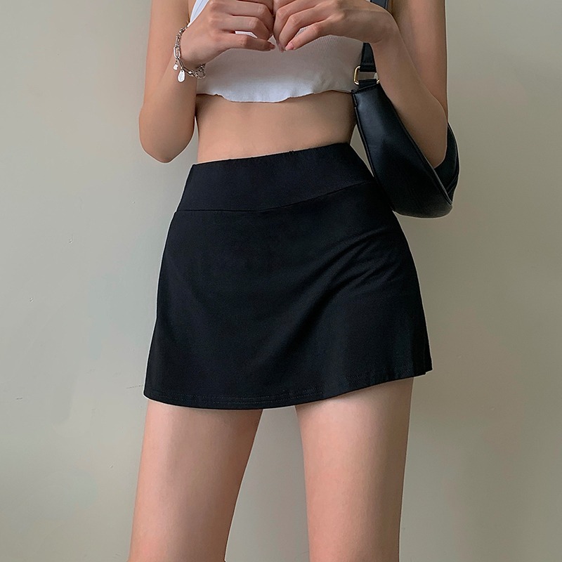 Jupe de tennis pour femme, taille haute, sexy, moulante, courte, style Y2K, avec fente, coupe trapèze, mini-jupe de sport d'été