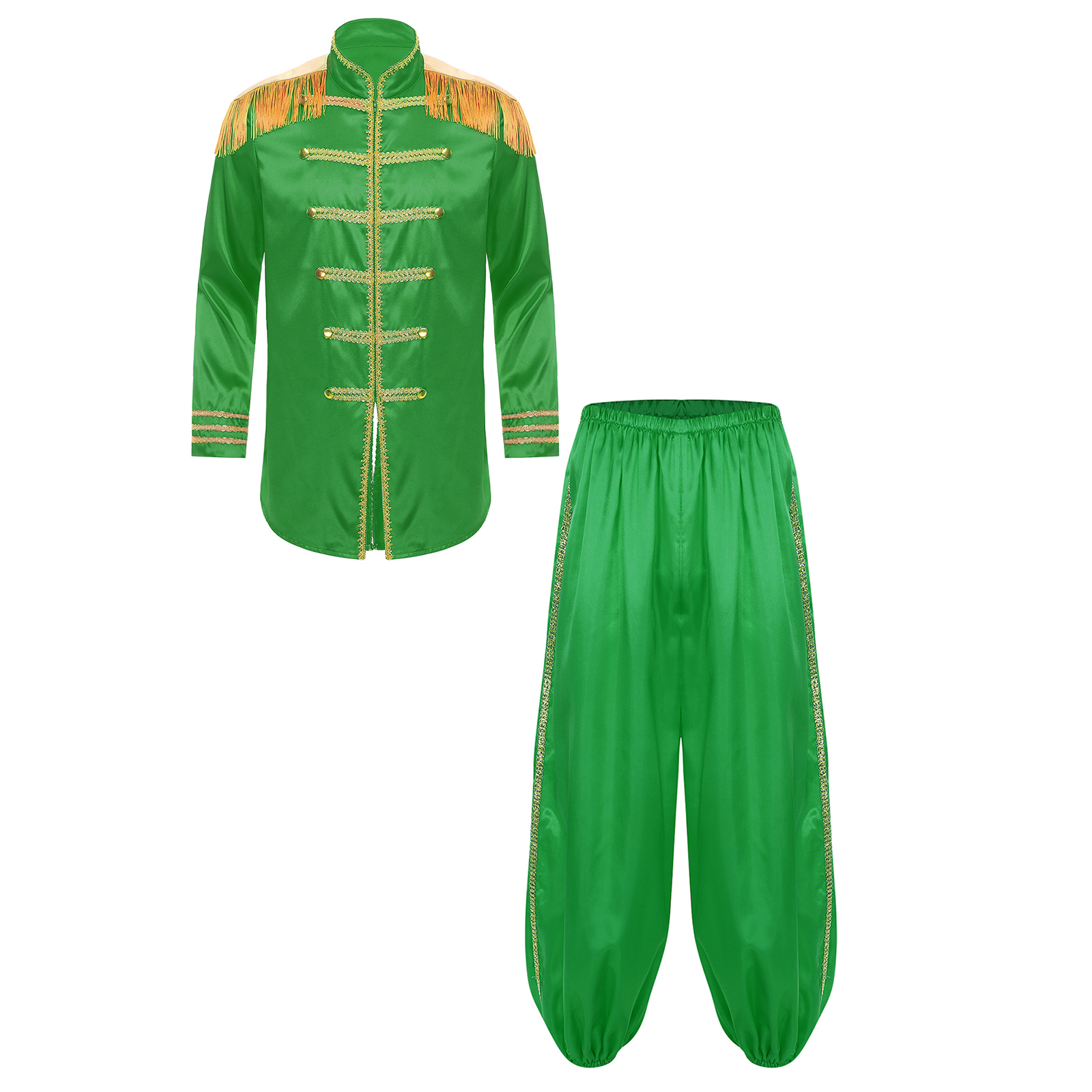 Costumes Hiphelicopter Music Star pour hommes, robe de paupières des années 1960, Halloween, Noël, sergent Belle, veste avec pantalon, tenue de cosplay, adulte