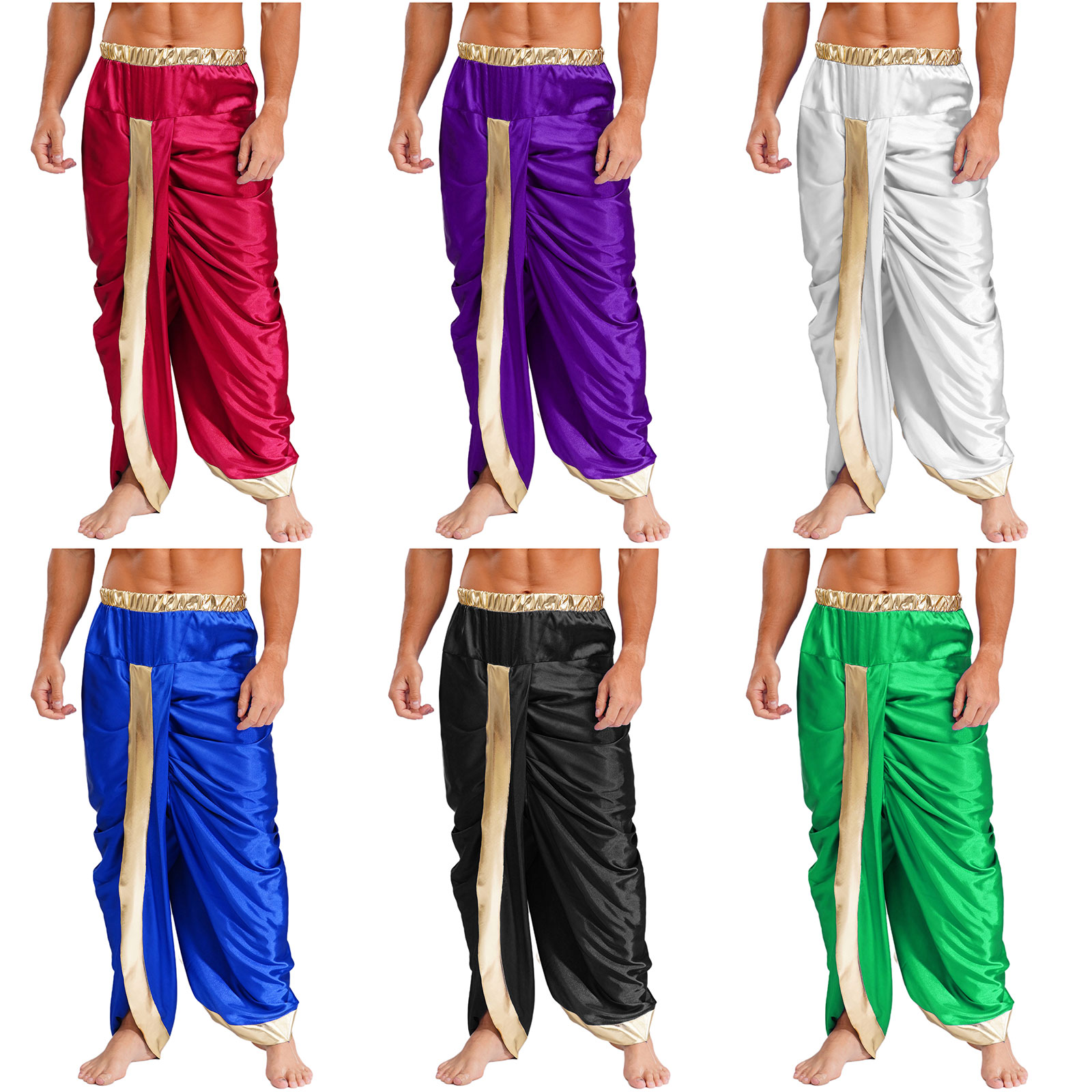 Prêt à porter Dhoti pour hommes pantalons Dhoti en lecture avec Dupatta hommes pantalons traditionnels indiens Costume de déguisement de fête de Festival