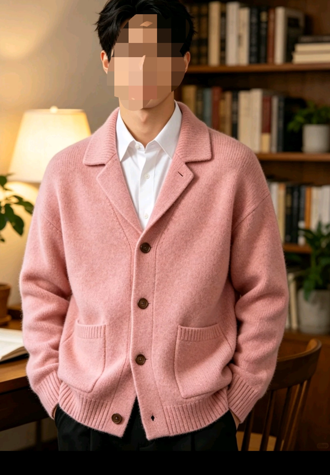 Cardigan tricoté pour homme 2026 à col châle et 3 boutons, pull décontracté léger, tissu doux et respirant, veste ample style vintage