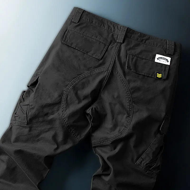 Pantalon de randonnée kaki homme Cargo pantalon pour hommes multi-poches Multi poche extérieur droit esthétique coupe régulière concepteur ample