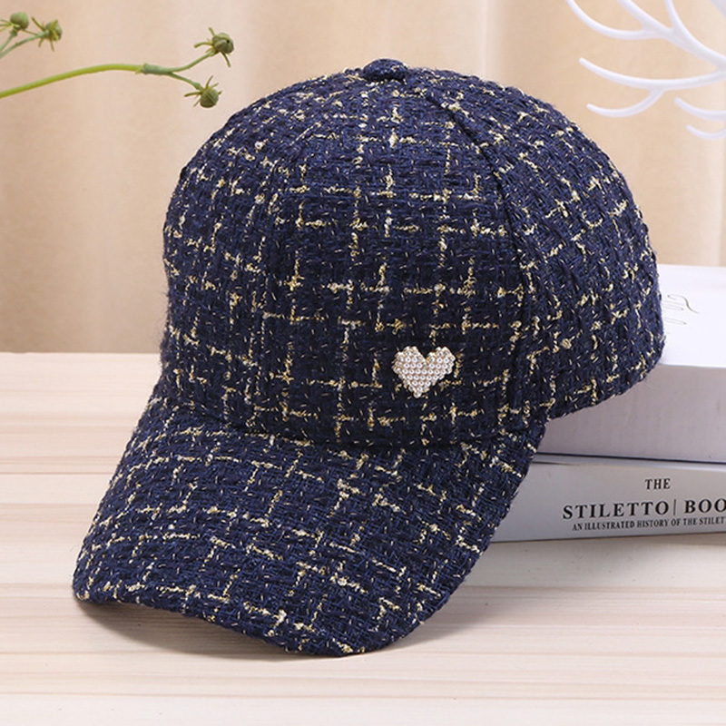 Casquette de baseball élégante pour femme avec motif à carreaux en fil doré – Respirant, protection solaire et ajustement réglable pour les sports de plein air