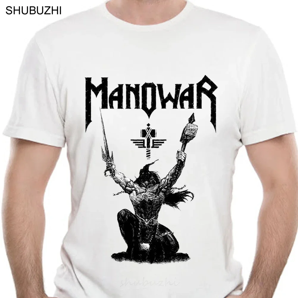 T-shirt Manowar pour hommes, taille S-2XL, en coton, à la mode, pour l'été, taille européenne, nouvelle collection