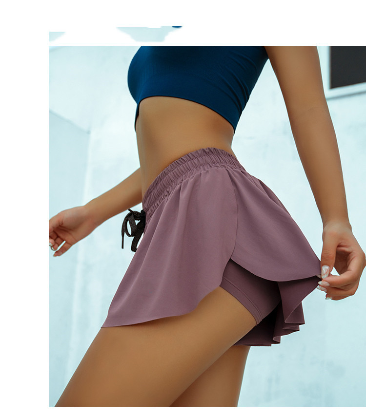 Short de sport Sexy pour femmes, jupe de Tennis pour filles, jupe courte de danse, jupe-pantalon de couleur unie, pantalon court Anti-vide, 2025
