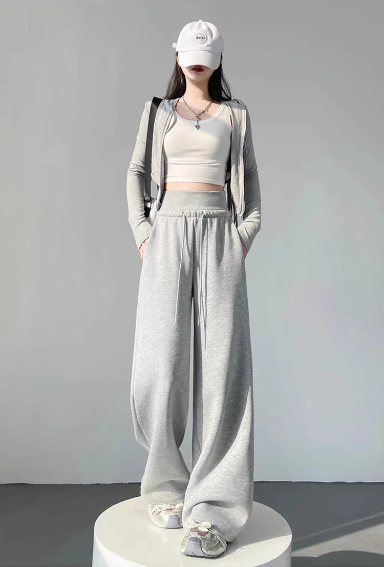 Pantalon Palazzo Élégant pour Femme, Coupe Évasée Large, Taille Haute, Style OL, Idéal pour le Travail