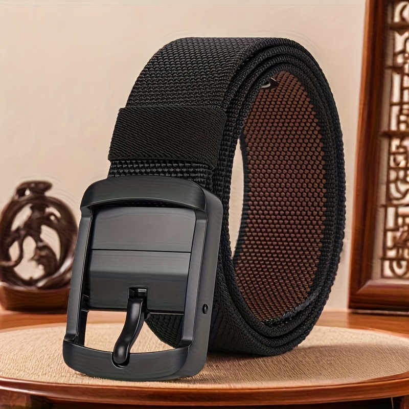 Ceinture en toile pour hommes, broche rotative, Double face, boucle corporelle, ceinture d'entraînement militaire en Nylon, ceinture tactique élastique d'extérieur