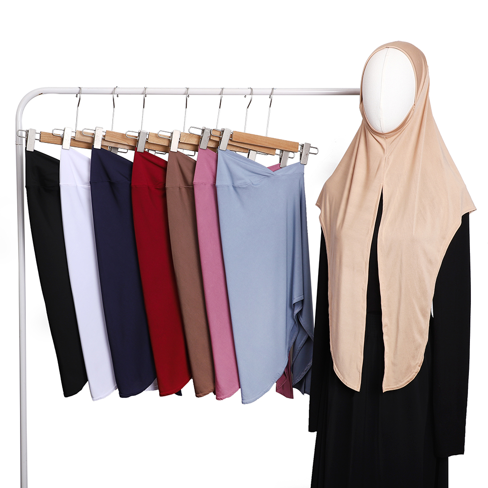 Hijab Amira une pièce pour femmes musulmanes, en modal doux, khimar instantané, jilbab, couvre-chef de prière islamique à couverture complète, hijabs faciles à porter