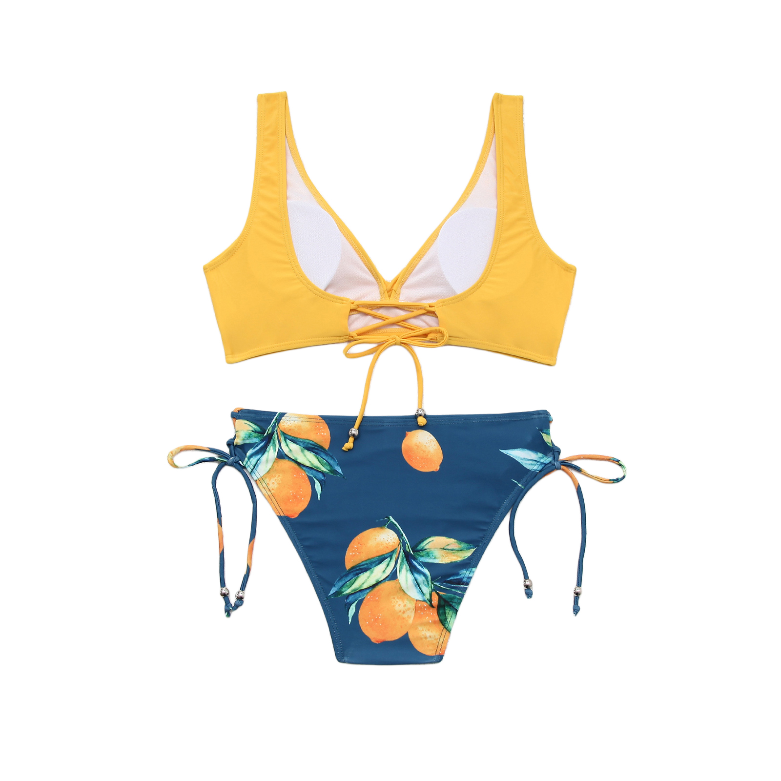 Sexy Bikini ensemble femmes Biquini maillots de bain col en v Push Up deux pièces maillot de bain fleuri maillots de bain femme maillots de bain maillots de bain