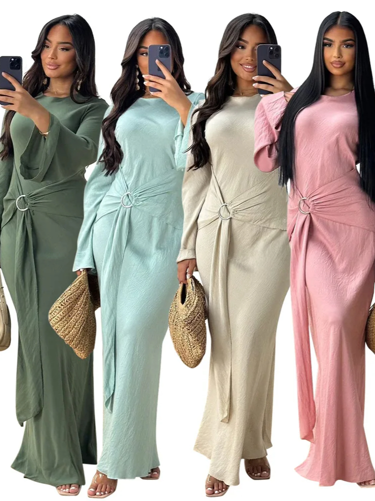 Robe longue musulmane pour femmes, robes modestes, Ramadan, Maroc, Dubaï, Kaftan, Islam, Arabie saoudite, Jalabiya Abayas éducatifs, Eid Abaya, 2024