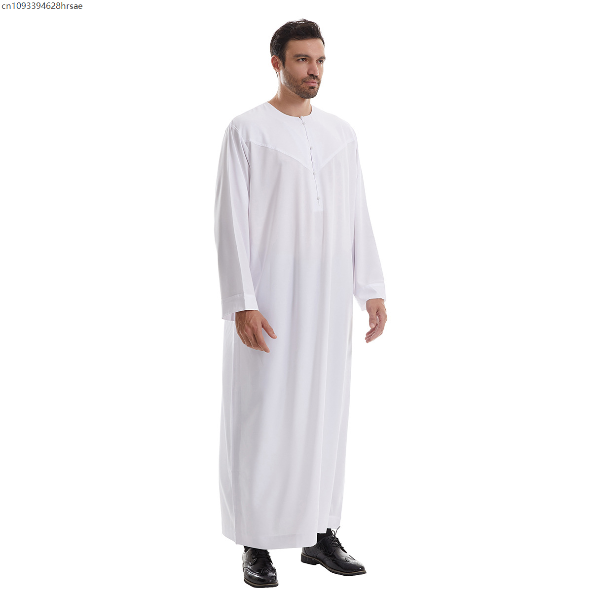 Thobe – Robe traditionnelle arabe à manches longues pour hommes, caftan musulman, vêtements islamiques pour hommes, coupe ample, vêtements de cérémonie décontractés
