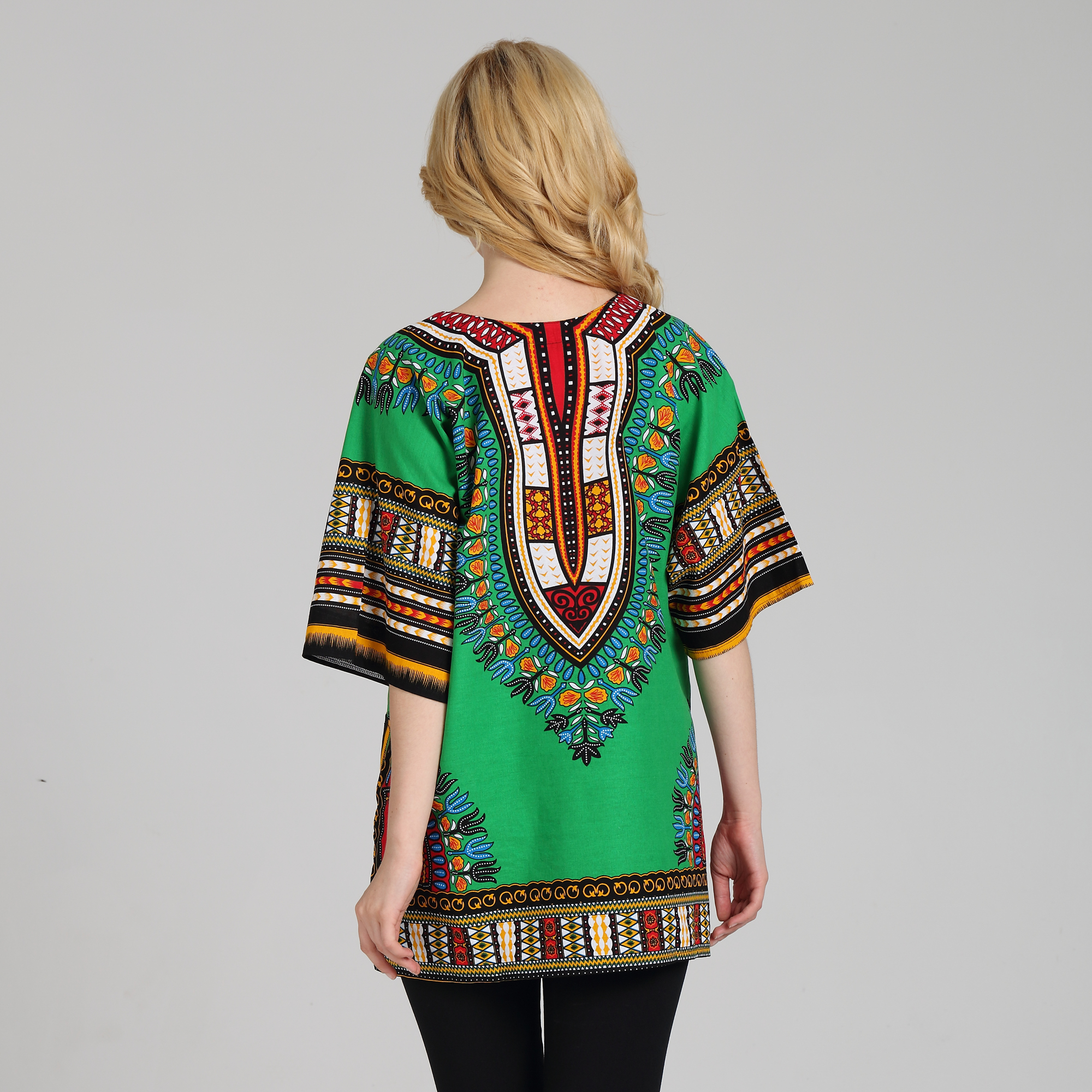 Chemise traditionnelle africaine Dashiki, en coton Batik léger de qualité fine, cloches africaines de Cuba, poncho de plage