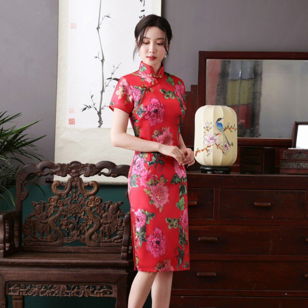 Costume de performance de style ethnique Hanfu Cheongsams Robe chinoise d'automne pour femmes Vêtements de mode Qipao
