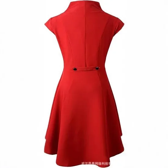 Costume de Cosplay médiéval pour femmes, manteau gothique rétro, uniforme en queue d'aronde, manches courtes, manteau gothique victorien à boutons