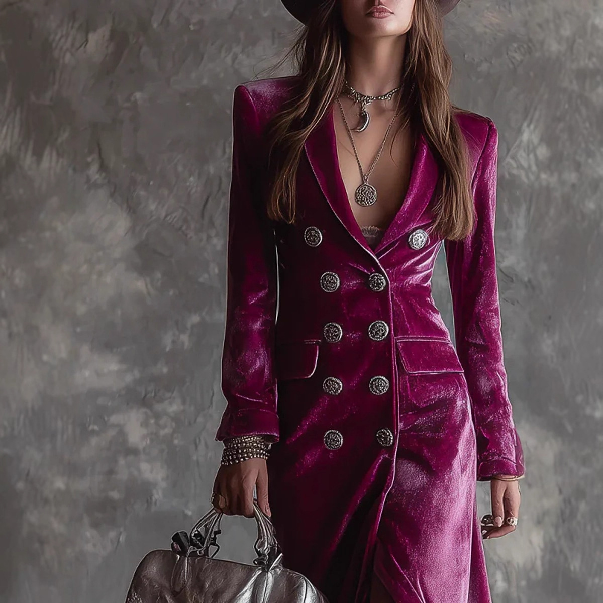 Robe Blazer en velours pour femmes, élégante, Double boutonnage, revers, coupe cintrée, manches longues, couleur unie, robe d'invitées de fête, pour automne et hiver