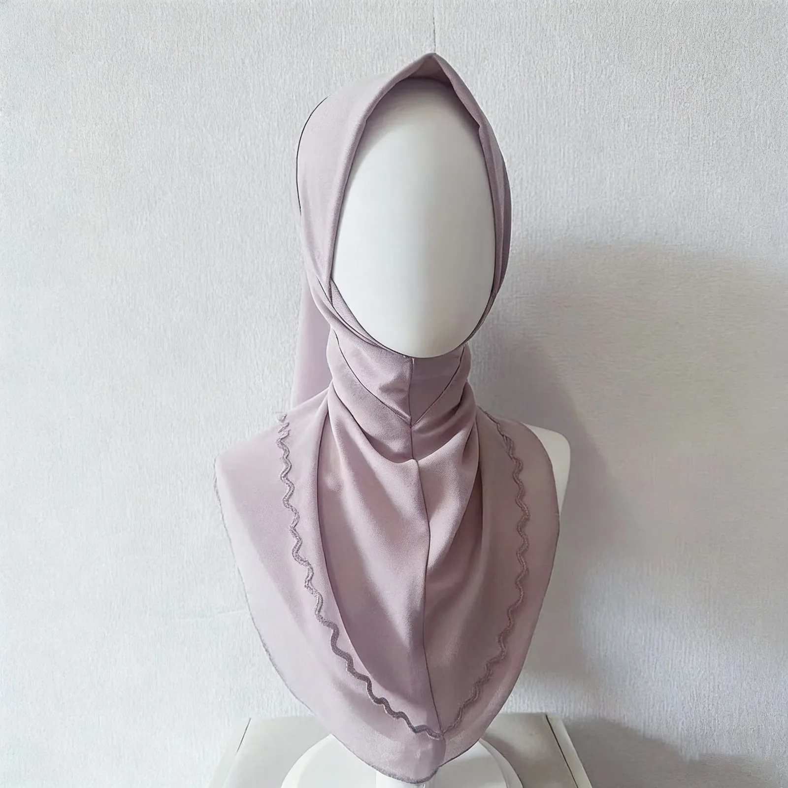 Nouveau Hijab Turban Malaisien pour Femme, Polyvalent, Respirant, à Rayures, Bonnet Instantané, Foulard Quotidien Décontracté pour le Ramadan