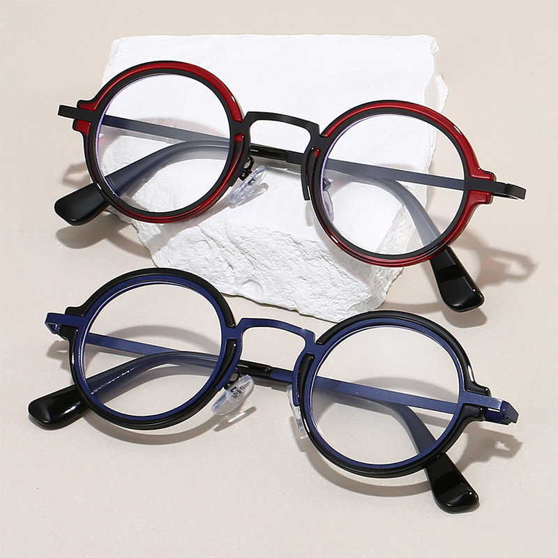 Anti lumière bleue lunettes rondes femmes Vintage luxe femmes lunettes cadre hommes lentilles optiques montures homme tendances cadre optique