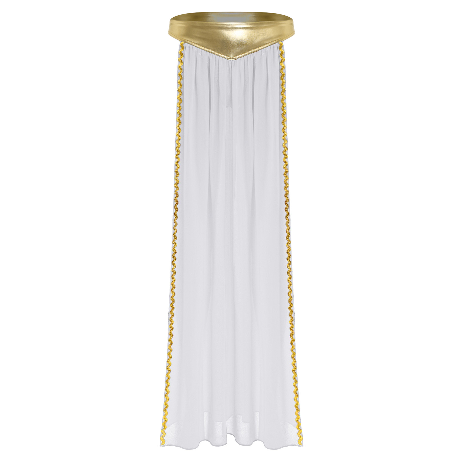 Tenue de Cosplay reine égyptienne antique métallique brillante pour femmes, slip de Costume de fête d'halloween avec jupe de danse du ventre fendue sur le côté