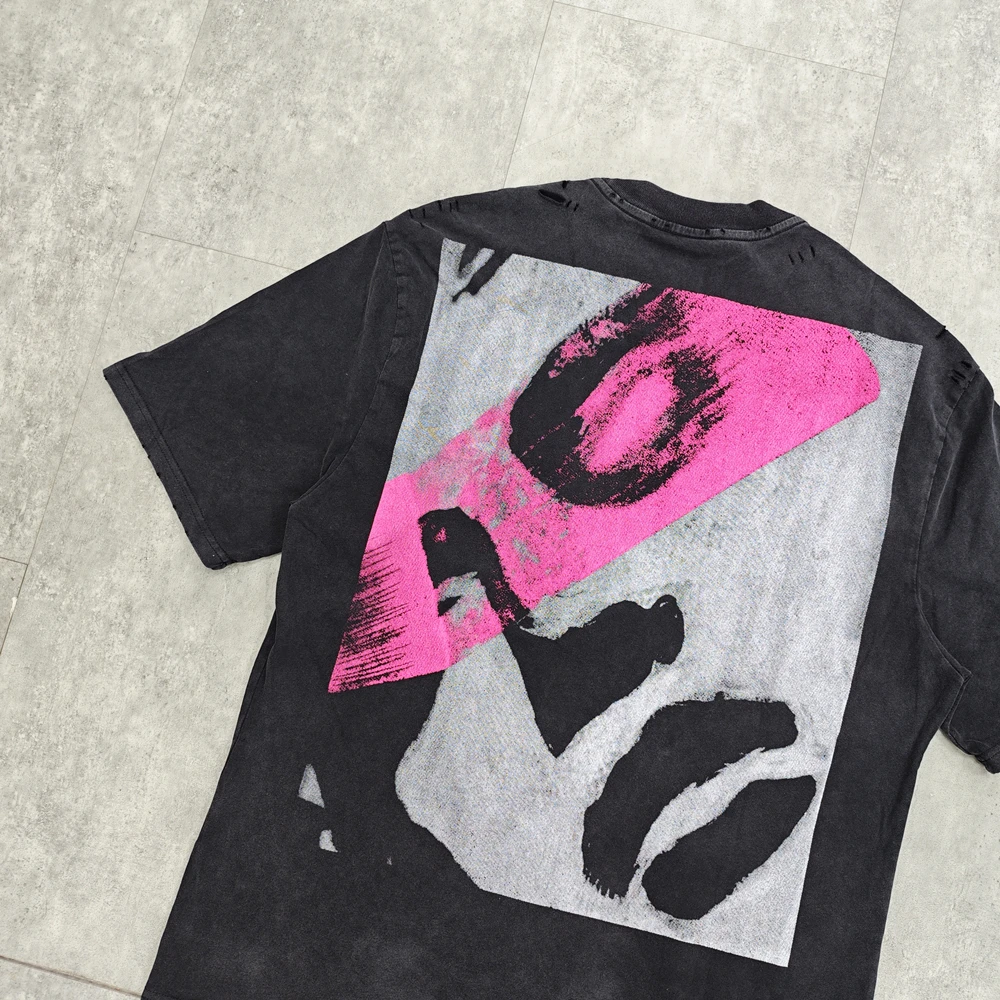 Yao mode Baggy Streetwear décontracté surdimensionné t-shirt HipHop à manches courtes hauts hommes vêtements haute rue Y2k impression t-shirt pour hommes