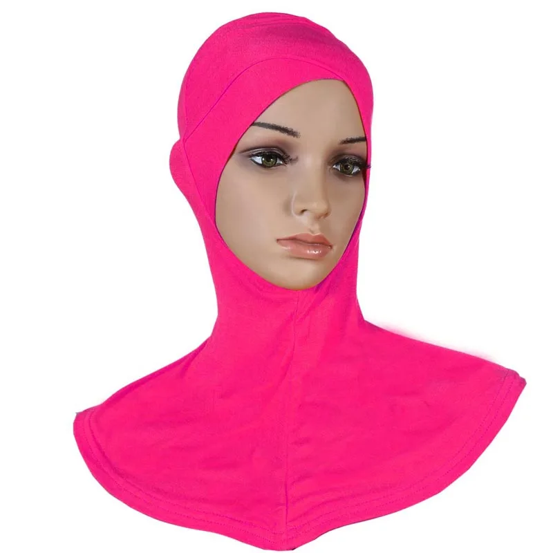 Couleur unie croix bonnets chapeau Bonnet sous-écharpe femmes musulman écharpe instantanée Hijab islamique foulard Amira Ninja Ninja casquette Turban