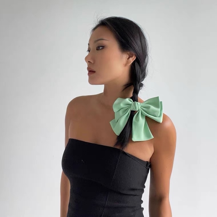 Barrettes en Satin avec Nministériels d de Perles pour Femme et Fille, Chouchou pour Cheveux, Ruban de Printemps, Bande de Sauna, Queue de Cheval, Vêtements de Sauna, Accessoires Capillaires, Nouvelle Mode