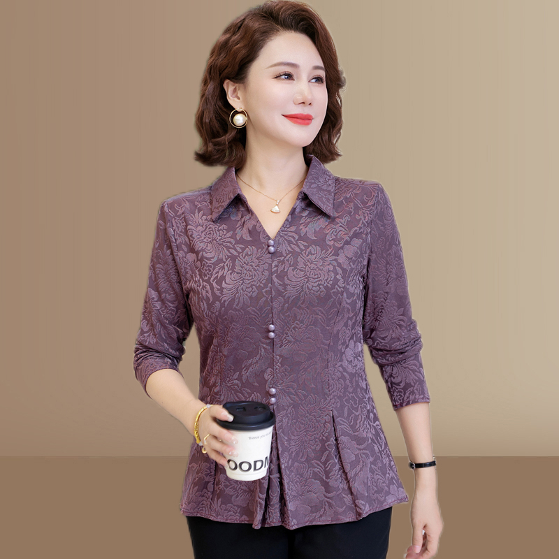 Bureau dame Blouse été nouveau à manches longues bouton couleur unie tout-match chemise hauts mode décontracté femmes vêtements