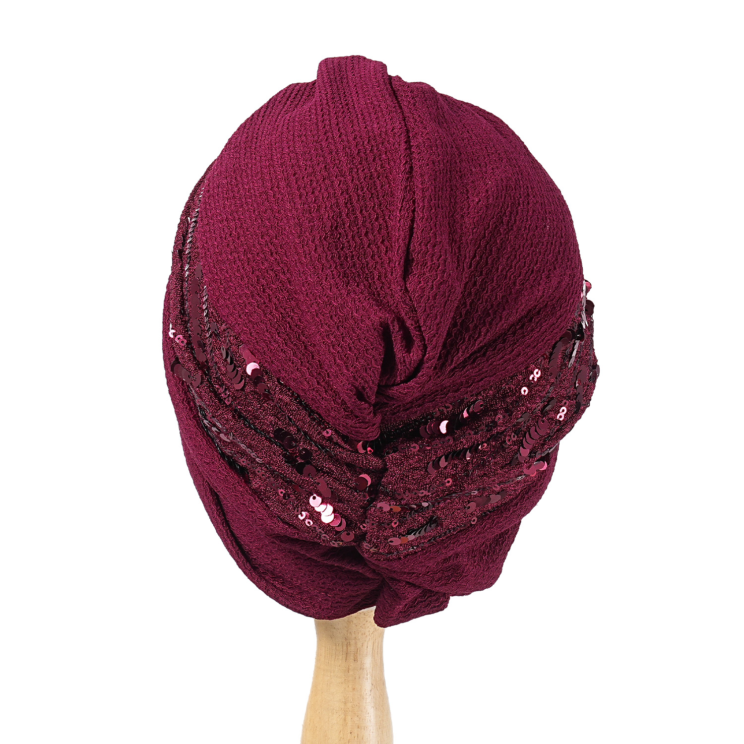 Bonnet pour femmes, Turban, bourgeon plié, foulard exquis, décontracté, confortable, mode, polyvalent, chaud, chapeau croisé, bord froissé, dentelle