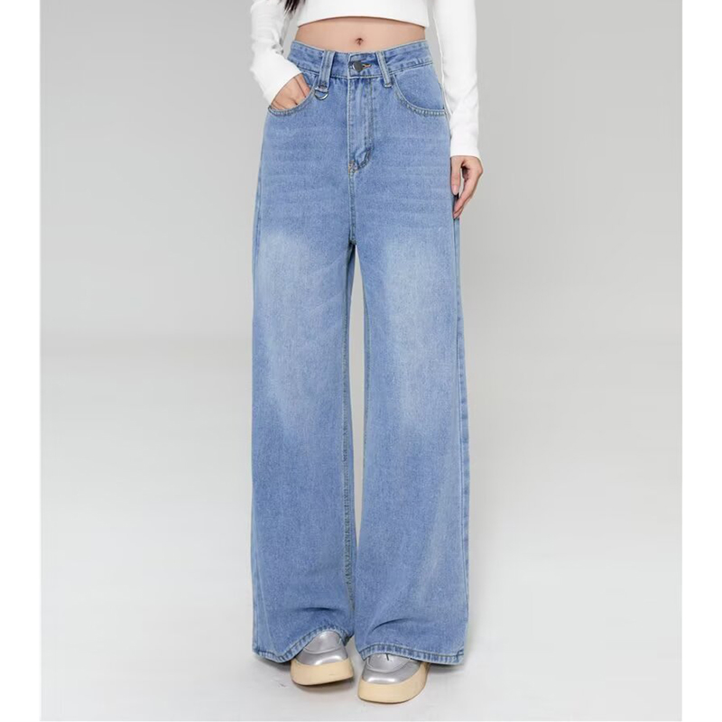 Été hommes Baggy jean unisexe Vintage Style américain droit jambe large Denim pantalon marque de mode offre spéciale pantalon décontracté