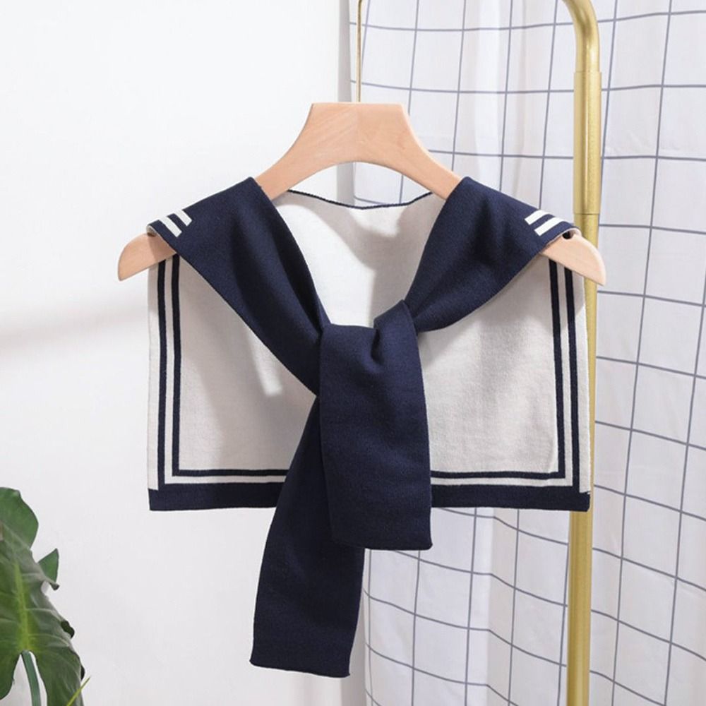 Châle noué pour femme, écharpe de chandail, cape, conception de nœud, mode ronde pour l'école, vêtements de fête