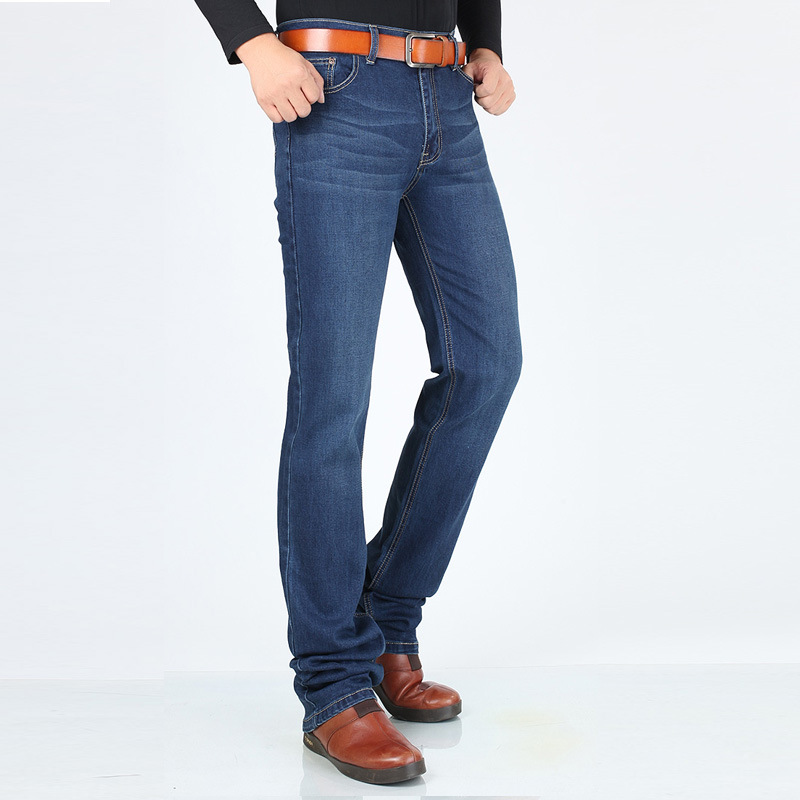 Jeans longs en denim pour hommes, pantalons d'affaires décontractés, pantalons masculins, haute qualité, printemps, automne, 120 cm