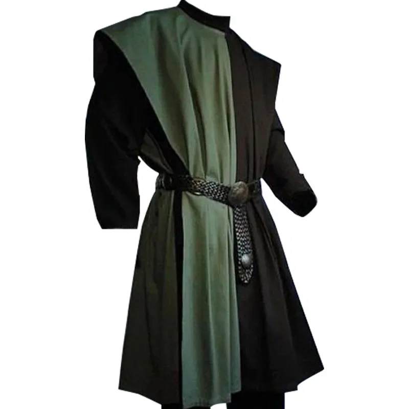 Costume médiéval pour hommes, guerriers Larp, chevalier, tunique de Cosplay, gilet, chemise, manteau de table, déguisement de carnaval d'halloween pour adultes