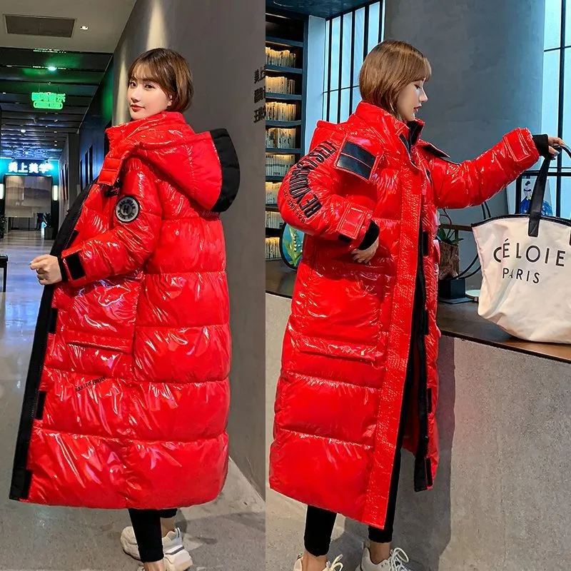 2025 nouvelles femmes Long coton manteau coréen lâche brodé chaud épaissir coton rembourré veste femmes hiver Parka manteau femmes vêtements d'extérieur