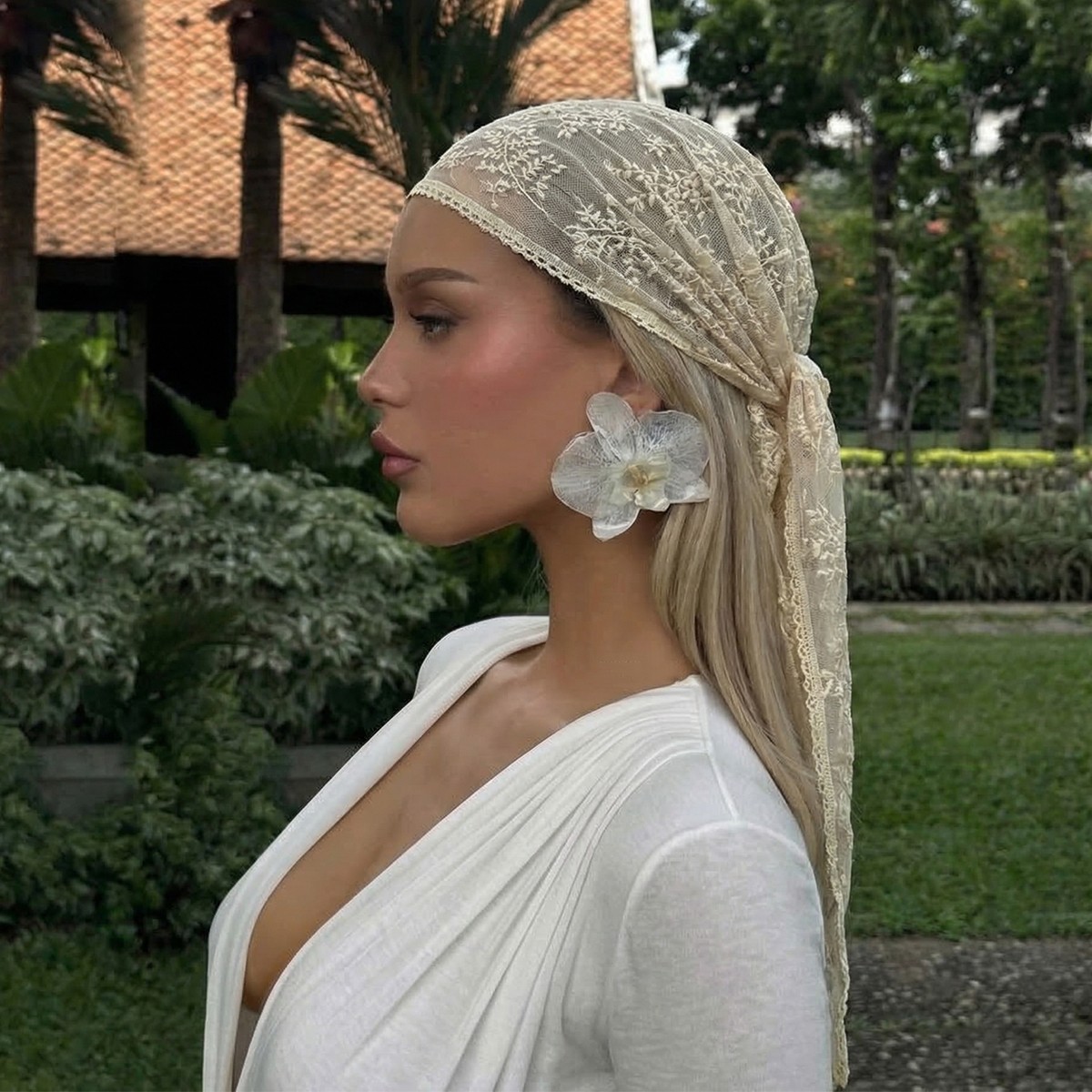 Écharpe à franges pour femme, châle en dentelle florale, foulard de mariage élégant, accessoires de mode féminins pour printemps-été 2026