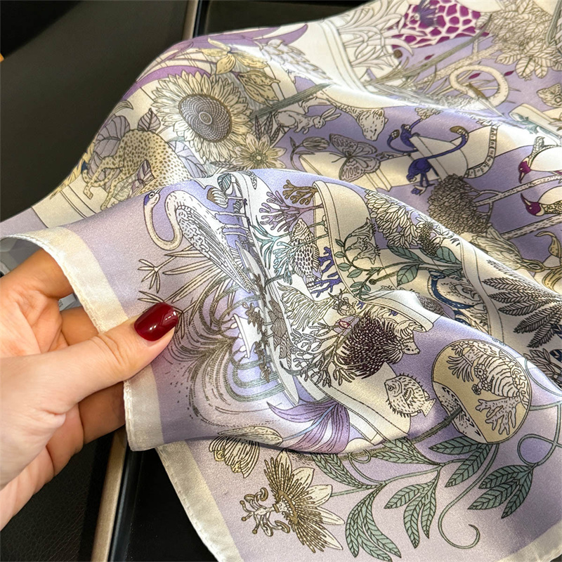 Foulard carré en soie 100% pour femmes, foulard enveloppant, Bandana en soie de mûrier, mode luxe, bandeau Hijab de haute qualité