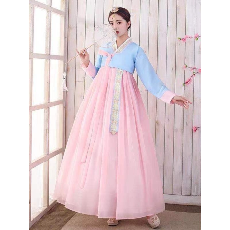 Robe Hanbok coréenne pour femmes, Costume de danse traditionnel ancien, vêtements asiatiques, vêtements de danseuse de mariage coréenne