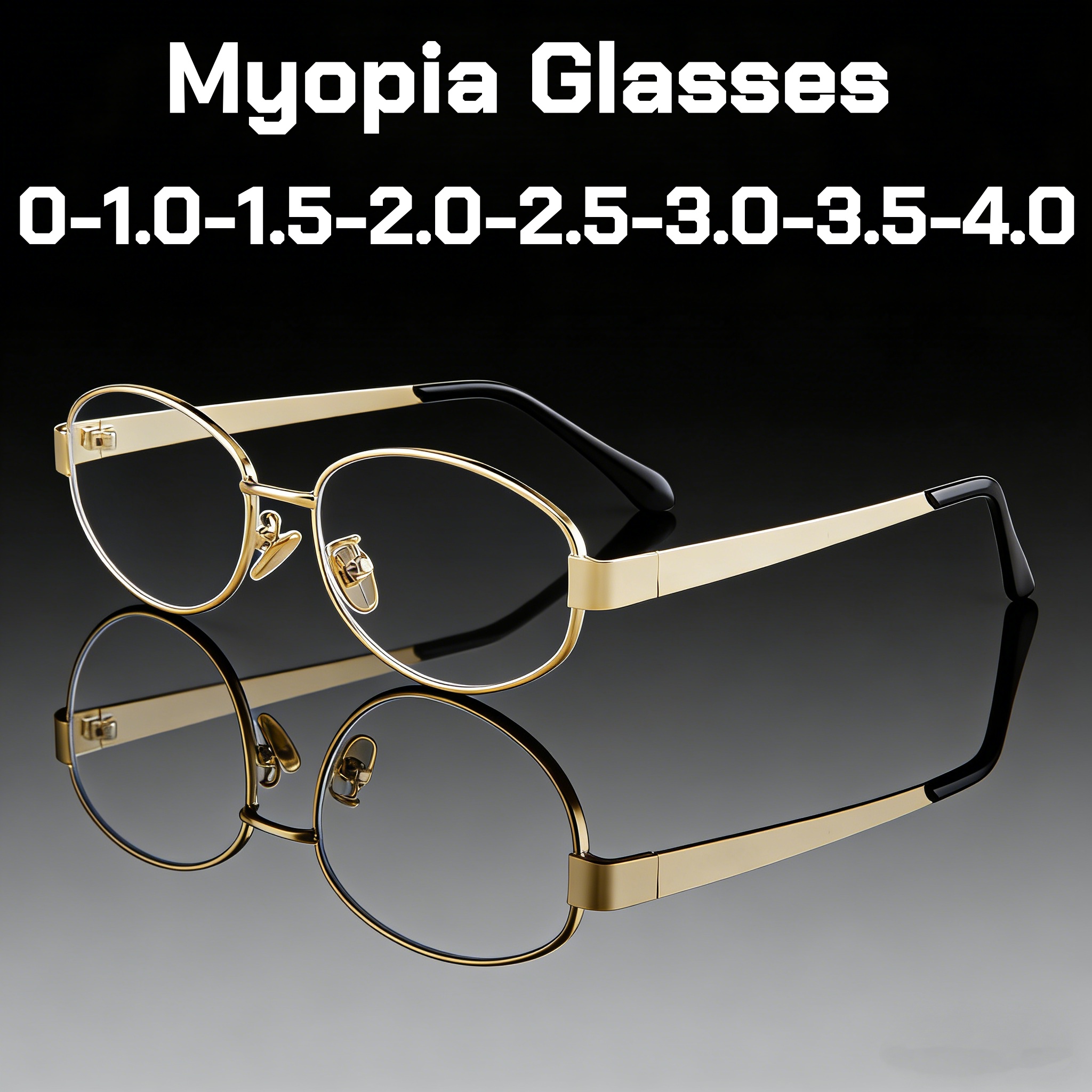 Montures de lunettes de myopie ovales en métal de luxe, anti-lumière bleue, pour femmes, nouvelle tendance, pour la photographie