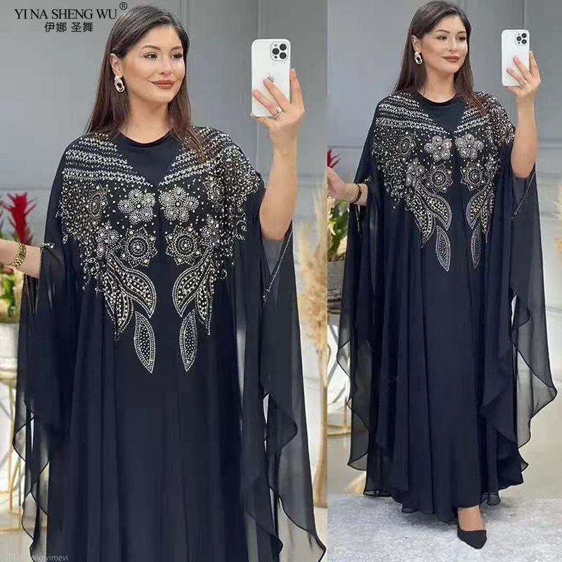 Robe Longue de brevdu Ventre pour Femme, Tenue Musulmane, Costume de Spectacle, Ensemble de 2 Pièces, Khalegy, Nouveau Style