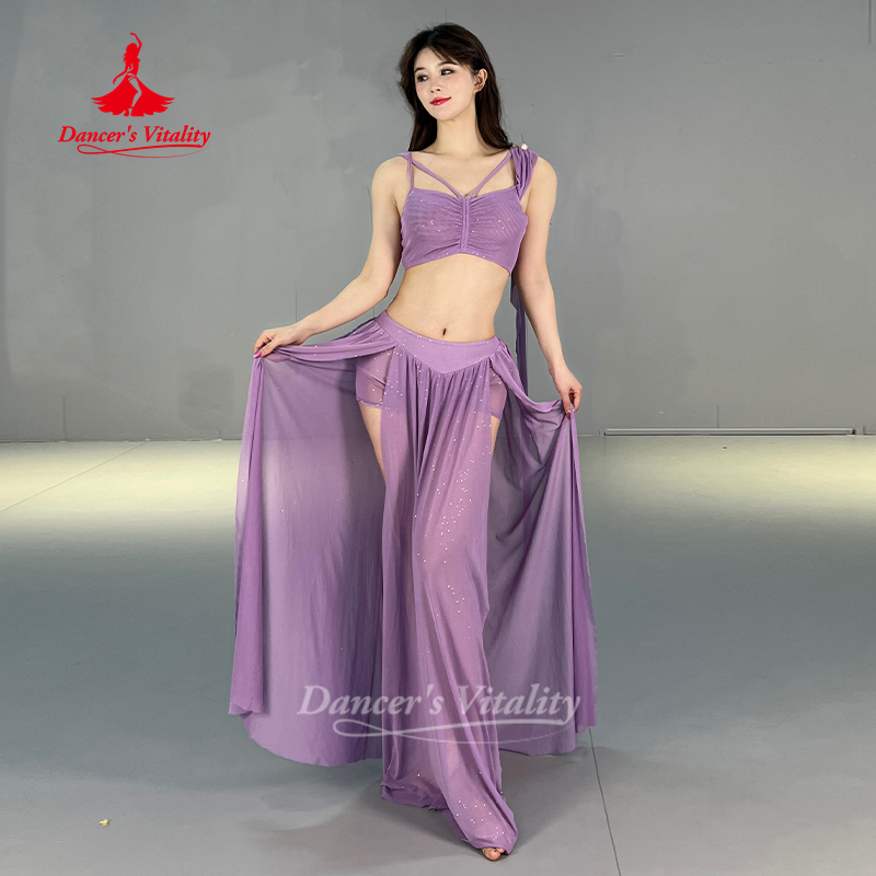 Vêtements d'entraînement de danse du ventre pour femmes, ensemble en maille confortable et respirante, vêtements d'entraînement de danse orientale, nouvelle collection