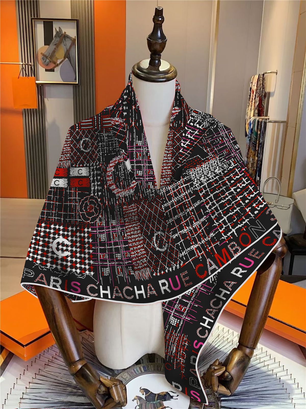 Écharpe de luxe en fausse soie et laine pour femmes, 130x130cm, lisse, doux, carré, cadeau d'anniversaire, tous les scénarios, à la mode