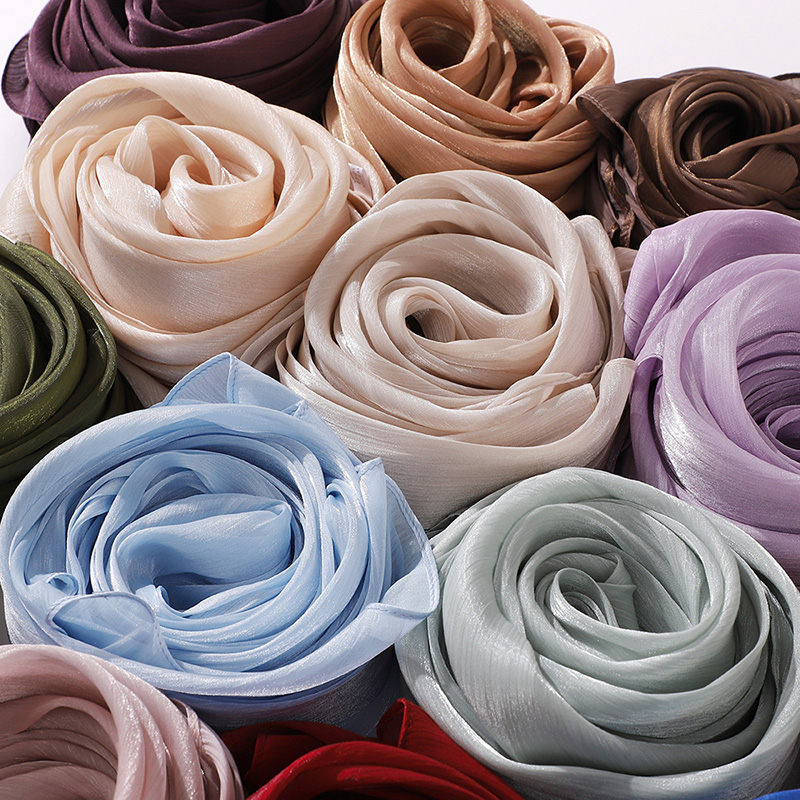 Hijabs en mousseline de soie de qualité supérieure pour femmes, voile turban doux et long, écharpes musulmanes, châles Hijab, couvre-chef Islam, accessoires Ramadan