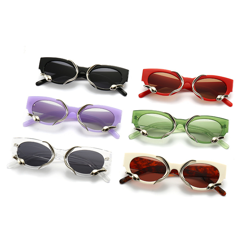 Lunettes De soleil œil De chat De luxe pour femmes, marque De styliste, mode, petite monture, Hip Hop rétro, nuances miroir Gafas De Sol
