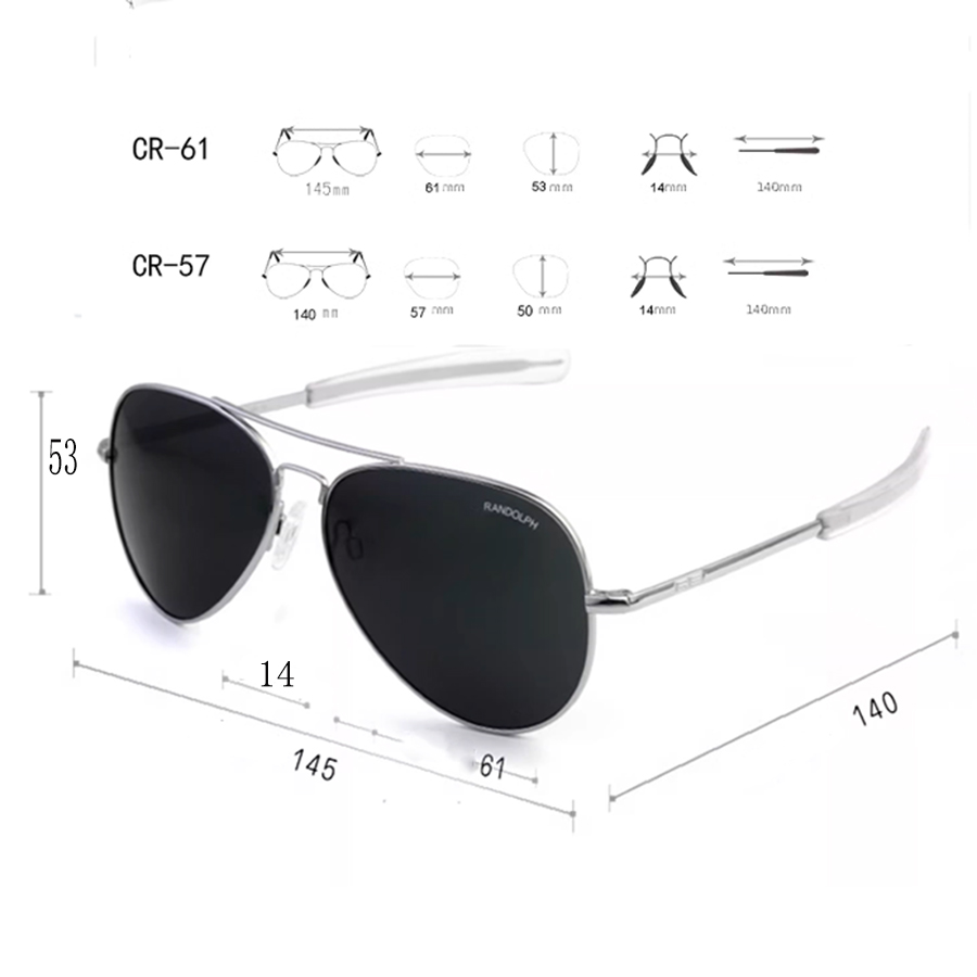 Lunettes de soleil pilote pour homme RE, verres en verre trempé, qualité supérieure, marque de créateur AO, lunettes de soleil pour homme, style militaire américain