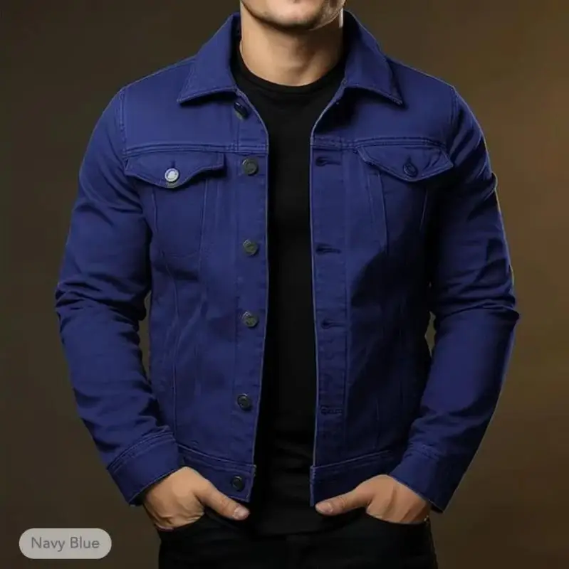 Veste décontractée à la mode pour hommes, haut en Denim délavé, ample, grande taille, automne