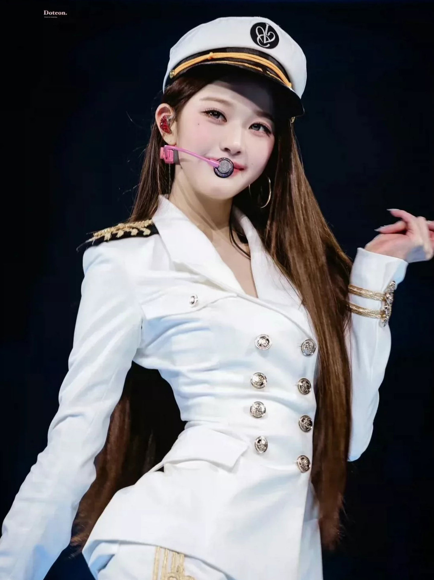 Tenue de marin bleu marine croisée, costume de scène KPOP, vêtements de performance cosplay pour femme, tenue de fête d'Halloween