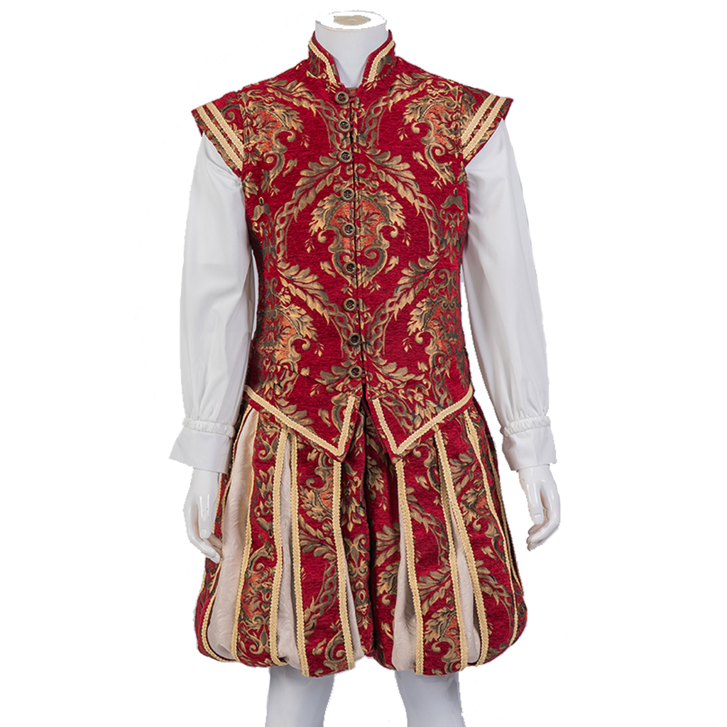 15ème siècle Renaissance Tudor Elizabeth roi Prince Cosplay Costume tenues gilet avec pantalon ensemble complet luxueux brodé Tudo