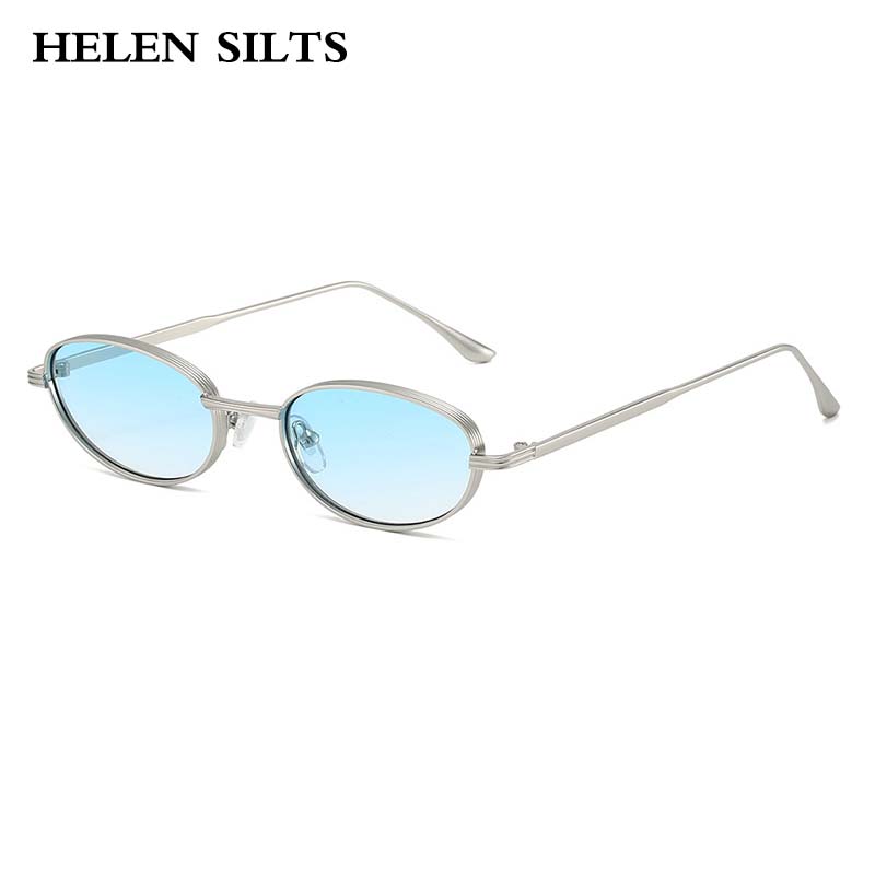 Lunettes de soleil ovales en métal pour femmes, nouvelle marque de luxe de styliste, Vintage Punk populaire, Steampunk Hip Hop, nuances UV400, 2025