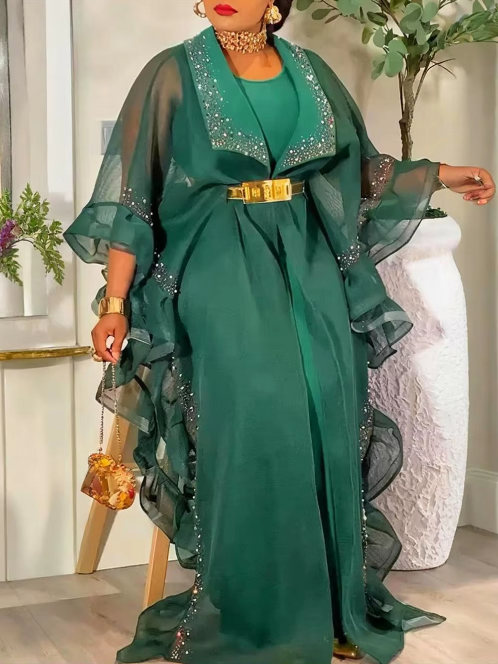 Robes traditionnelles pour femmes, ensemble de 2 pièces Dashiki africain turc, vêtements Kaftan Dubaï, Abayas musulmanes, robes de soirée pour mariage