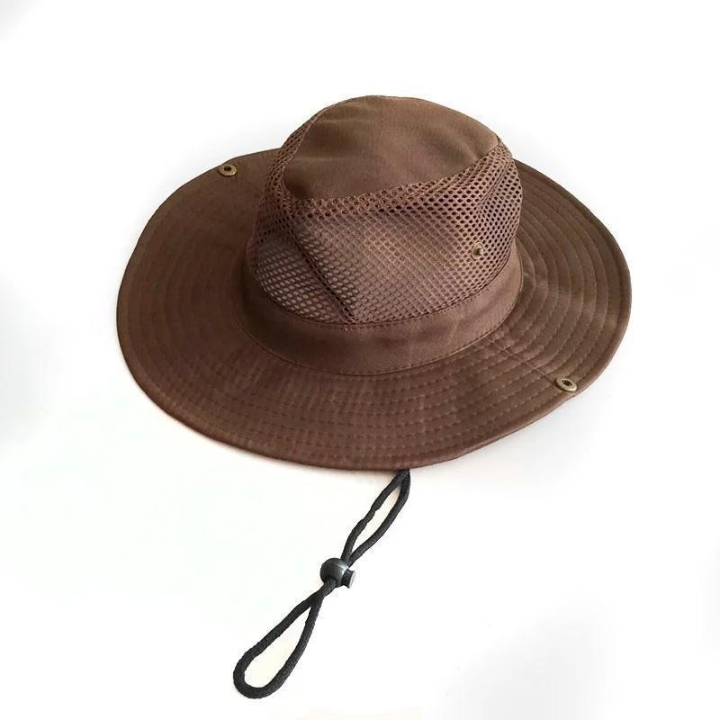 Chapeau de soleil pour homme à large bord, style chevalier, monochrome mat, casquette de pêcheur pour l'extérieur, accessoires d'été pour la plage, la randonnée et les voyages