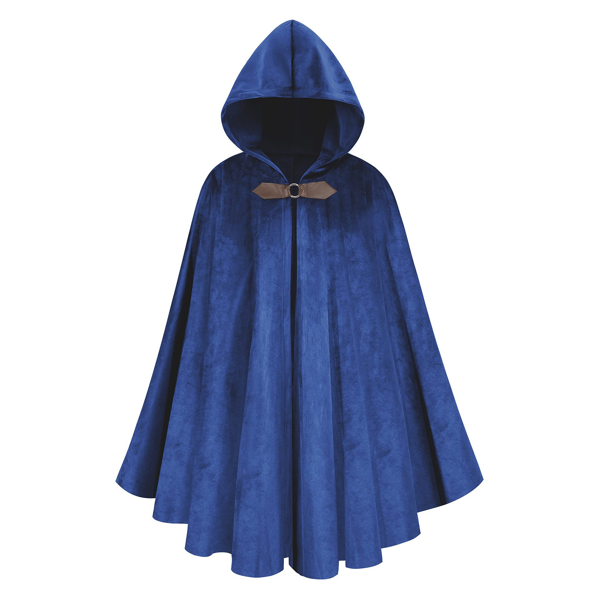Cape à capuche en daim, Cape de chasseur médiéval, Halloween adulte, magicien guerrier, Robe de chevalier, vêtements de Cosplay, Costume de drame sur scène
