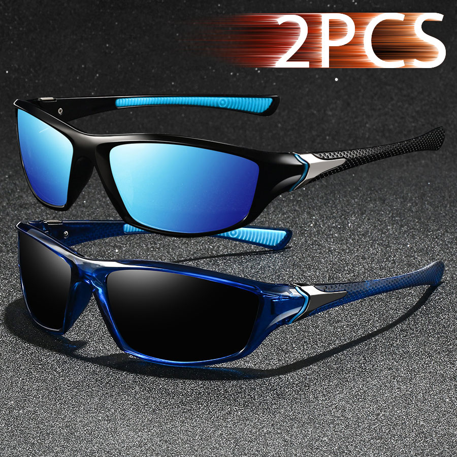 2 paires de lunettes de soleil vintage avec décorations métalliques, pour la plage tropicale, les vacances, les hommes et les femmes, pour le sport, la conduite, la pêche, le cyclisme, la randonnée, la course à pied