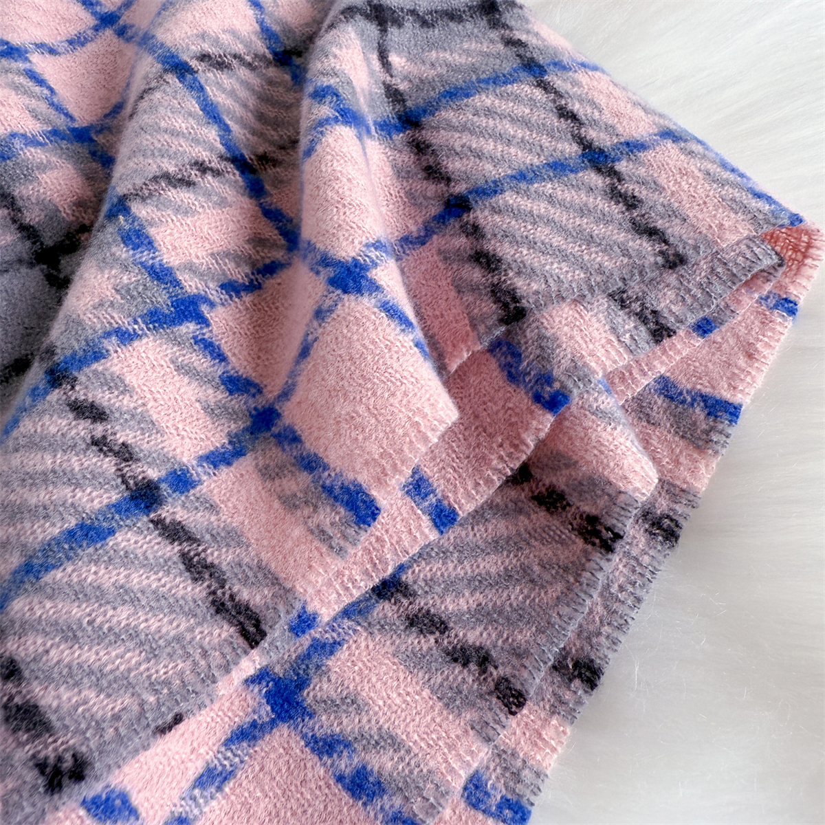 Hiver chaud femmes écharpe épais glands châles Pashmina Plaid rayure concepteur foulard cachemire dame en plein air de luxe résistant au froid
